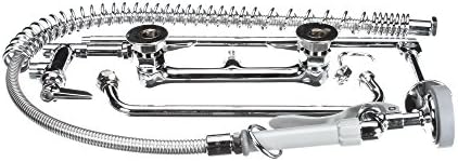 Alternative view of T&S B-0133-ADF12-B Kolay Kurulumlu Duvara Monte Ön Durulama Musluğu, Ticari Mutfaklar için. Duvar braketi ve 30 cm ek musluk dahildir. Sprey başlığı, 1,15 GPM akış hızına sahip yeni DOE