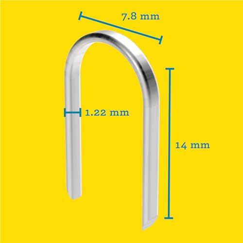 Zımba teli Tip 7, 14 mm kıskaç, 960 adet, yuvarlak sırtlı, 6 mm'ye kadar kablolar için