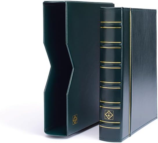 Leuchtturm VARIO Klasik Dar Kasetli Klasör (257x316x63mm) (Kağıt Para, Pul, Zarf ve Efemera Koleksiyonlarınız için idealdir), Koyu Yeşil Kapak