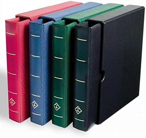 Leuchtturm OPTIMA F Dar Kasetli Klasör (240x280x55mm) (Pul, Madeni Para, Kağıt Para, Zarf, Efemera Koleksiyonlarınız için idealdir), Kahverengi Kapak