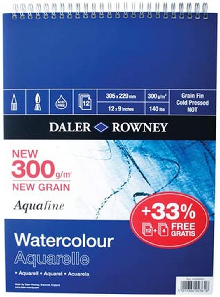 Alternative view of Rowney Aquafine SP 300 Gsm 254 x 178 mm (25,4 X 17,8 cm) 12 yaprak-Spiral