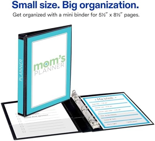 mini-uzun ömürlü View Binder 14 x 21,6 cm sayfa için 0.5 Inch