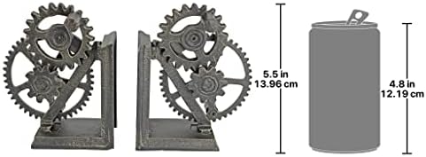 Alternative view of QH9631 Endüstriyel Dişli Steampunk Dekor Kitap Destekleri, 38 cm, İkili Set, Çok Renkli