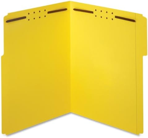 Alternative view of Bağlantı Elemanı Klasörleri, 1/3 Kesim, Güçlendirilmiş Tab, 2 Bağlantı Elemanı, Mektup Boyutu, Sarı, Kutu Başına 50 Klasör (22940)