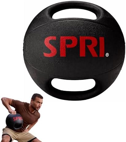 Alternative view of SPRI Xerball Medicine Ball with Handles - Weighted Ball for Exercise (6 lbs, 8, 10, 12, 14, 16, 18, 20 Pounds) - Med Ball for Abs, Core, Crossfit, Strength Training