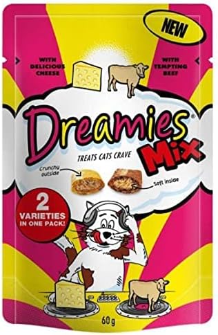 Dreamies Kuru Kedi Ödül Maması, Sığırlı ve Peynirli, 60 G