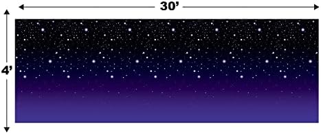 1er Pack Starry NIGHT arka plan, 4-feet 30-feet