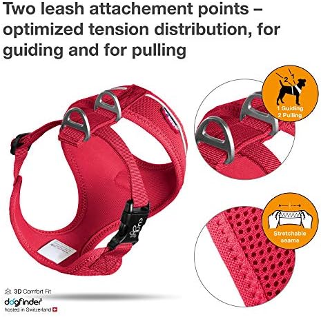 Alternative view of Basic Harness Air-Mesh Red S