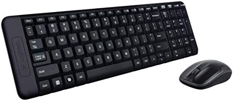 MK220 Kablosuz Kompakt Klavye Mouse Seti, Sağ ve Sol Elle Kullanıma Uygun Mouse, Sıvı Dökülmesine Dayanıklı, 10 m Kullanım Mesafesi, Türkçe Q Klavye, Siyah