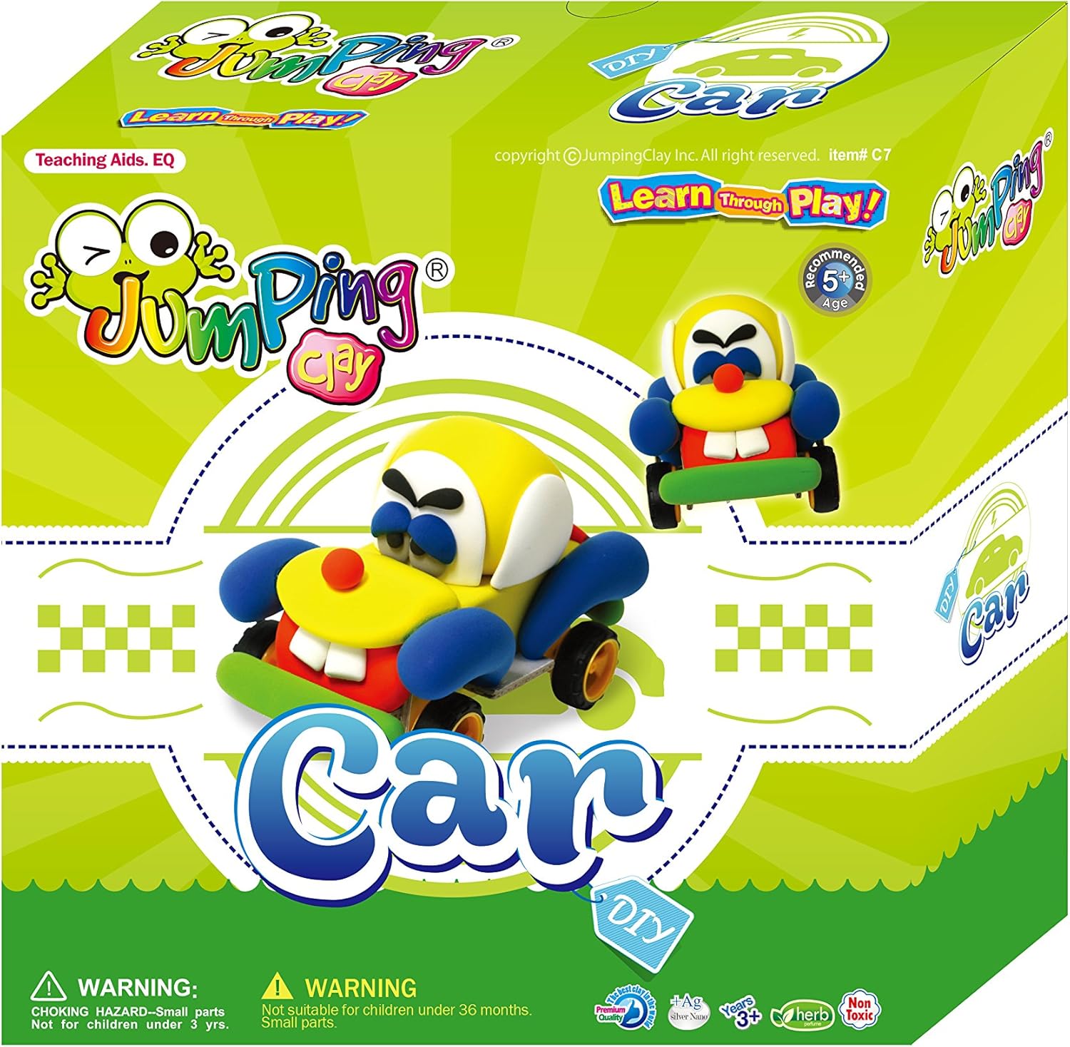 Papa Gino Jumping Clay Kendi Oyuncağını Kendin Yap Araba Seti