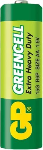 GP15G Greencell R6P/1215/AA Kalem Pil, 1.5 Volt, 40'lı Kutu, Yeşil/Sarı/Beyaz