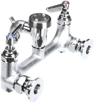T&S B-0674-BSTR Duvara Monte Servis Lavabo Bataryası 20 cm Merkezli, Vakum Kırıcı, Dahili Durdurucular, Sert Krom