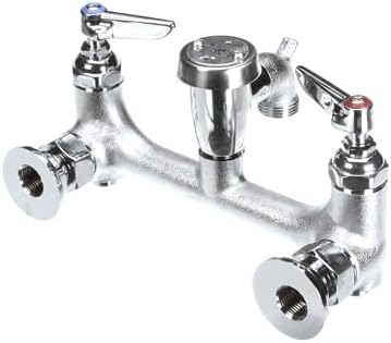 Alternative view of T&S B-0674-BSTR Duvara Monte Servis Lavabo Bataryası 20 cm Merkezli, Vakum Kırıcı, Dahili Durdurucular, Sert Krom