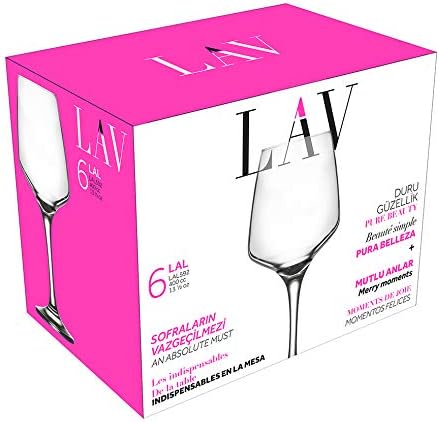 Lav Lal 6'lı Şarap Kadehi, 400 cc