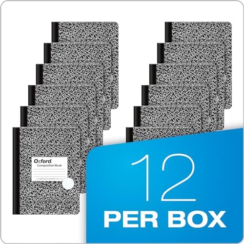 Alternative view of Bileşim kitap, Quad çizgili, 4 alanları/inç, 9,75 X 7.5 inç, 80 yaprak, siyah/beyaz, Box 12 kitap (63786)