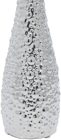 Alternative view of Deco 79 Değişen Desenli Seramik Tomurcuk Vazosu, 3'lü Set 3 "W, 12" H, Gümüş