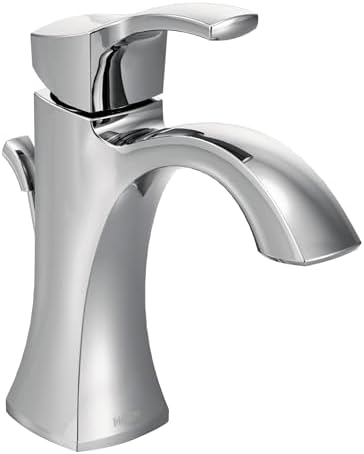Voss One-Handle -Arc Bathroom with Drain Assembly, Chrome (6903)