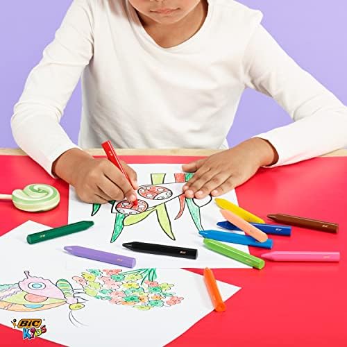 Alternative view of BIC Plastidecor Elleri Kirletmeyen Üçgen Pastel Boya, 12'Li Kutu, Elleri Boyamaz, 30 Aydan Büyük Çocuklar İçin İdeal