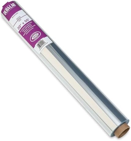 Grafix Dura-Lar Clear 50,8 cm x 50' rulo, ultra 5 inç folyo, asetat alternatifi, parlak yüzey, kaplamalar, şablonlar, renk ayrımları, pencere uygulamaları, şeffaflık, 50'