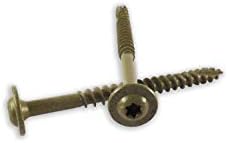 Alternative view of WoodPro Fasteners ST14X112B 1/4-inç x 1-1/2-inç Uzunluk Yuvarlak Yıkayıcı Başlı Dış Ahşap Vidalar, 250'li Paket, Altın