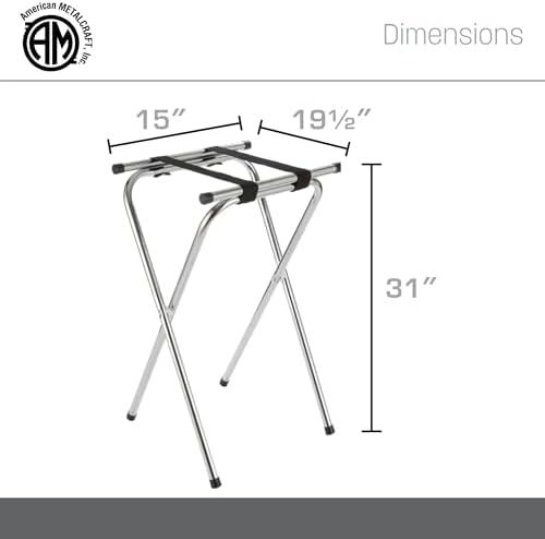 Alternative view of Amerikan Metalcraft Cilalı Krom Deluxe Metal Tepsi Standı