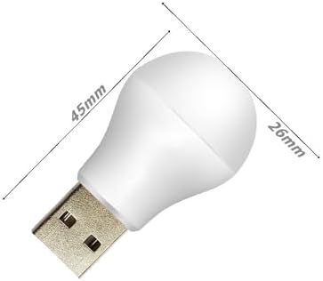 2 Adet USB LED Işık, 1W Ekonomik Tasarruflu, Gece Aydınlatma, Powerbank ile Seyyar Kullanım, Usb Tip Yuvarlak Mini Boyut Led Işık Aydınlatma