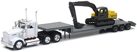 Alternative view of New-Ray 1:43 ölçekli Kenworth W900 Lowboy Römork İnşaat Ekskavatörlü