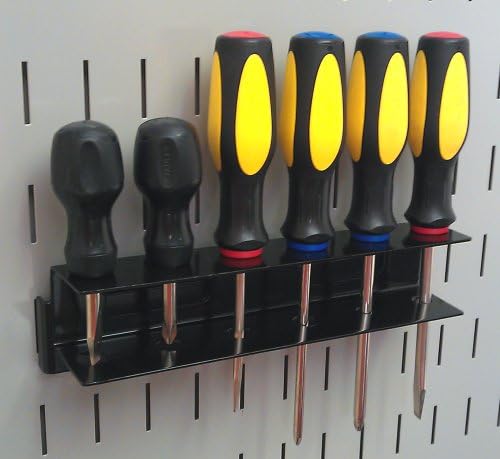 Control ASM-SD-008 B Geçme Panosu Tornavida Tutucu Düz Metal Bağlantı Panosu Aksesuarı Sadece Duvar Kontrolü için, Siyah