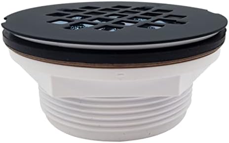 Westbrass D206P-62 PVC duş tahliye seti, siyah toz boya kaplı