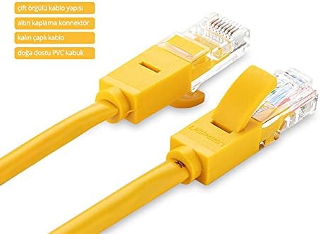 Alternative view of CAT5e Ethernet Kablosu, 1 Metre, Sarı