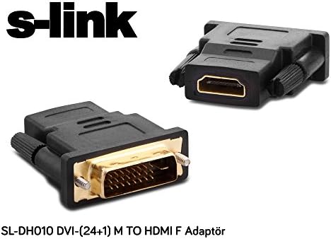 Alternative view of S-Link SL-DH010 DVI 24+1 Erkek - HDMI Dişi Çevirici Adaptör