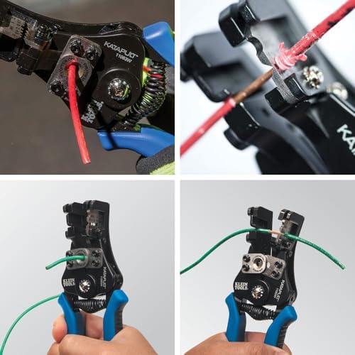11063W Tel Kesici/Tel Soyucu, Ağır Hizmet Tipi Otomatik Tel Soyma Aleti, 8-20 AWG Katı ve 10-22 AWG Örgülü Elektrik Kablosu için