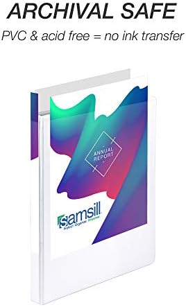 Dayanıklı.5 İnç Bağlayıcı, ABD'de Üretilmiştir, Yuvarlak Halka Özelleştirilebilir Şeffaf Görünüm Cilt, Beyaz, 8'li Paket (S88417)
