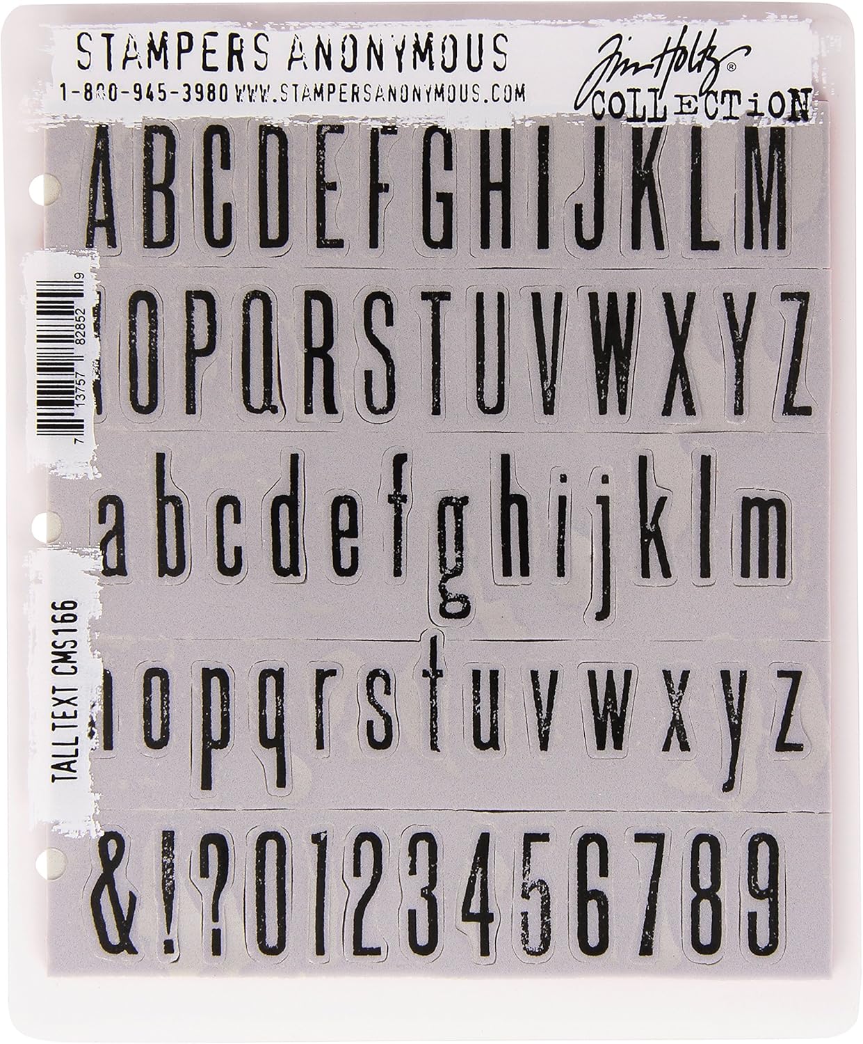 Tim Holtz yapışkan ıstampa setleri, anonymous, sanatsal aletler, lastik damga, büyük metin kırmızı