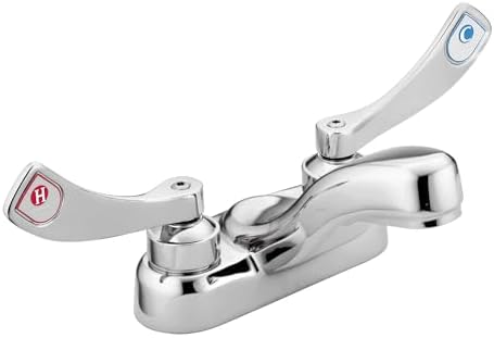 8215F05 Ticari M-Dura 10 cm Merkez Lavabo Bataryası 10 cm Bilek Bıçak Kolları, 0,5 gpm, Krom