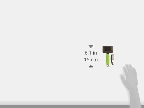 Gro 5800 İnce Metal Dişli Kedi Tarağı, S, Green