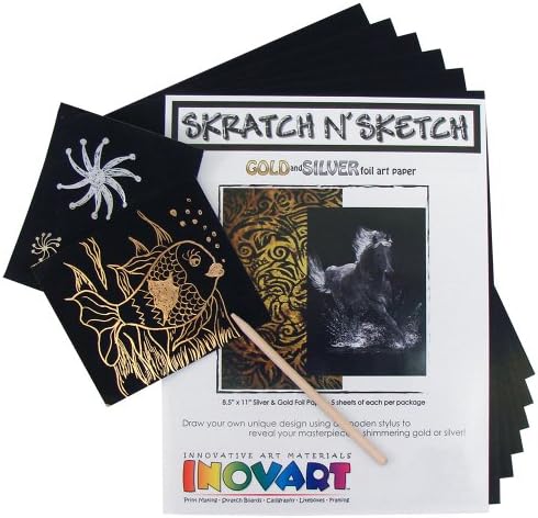 Alternative view of INOVART 1108 Kazıma Kağıdı, 21,5 cm x 27,9 cm, Çok Renkli