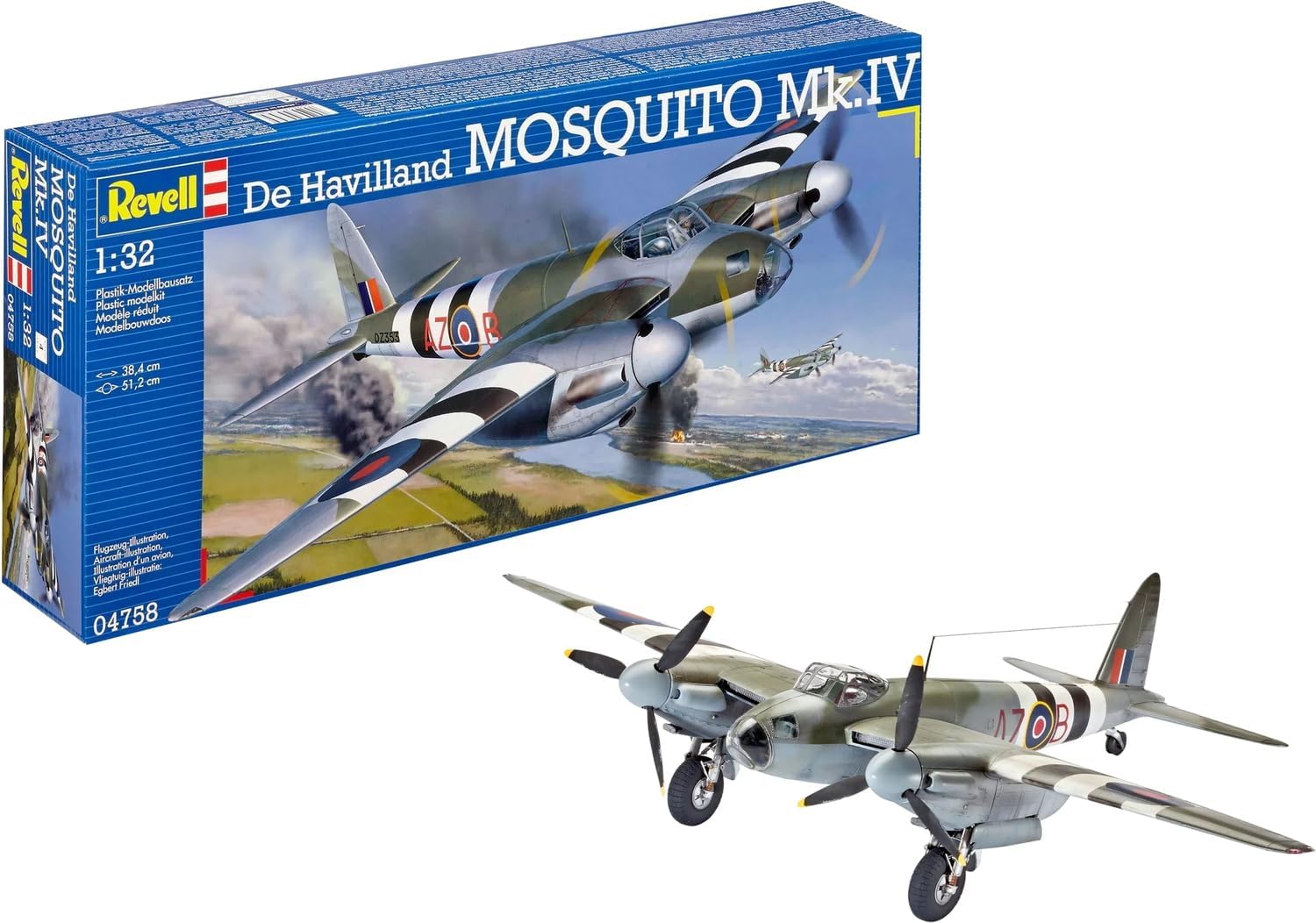 Alternative view of Montajlık model uçak 1: 32 – de Havilland Mosquito MK IV ölçek 1: 32, Level 4, reprodüksiyon orijinal gösterimini birçok detaylar, 04758
