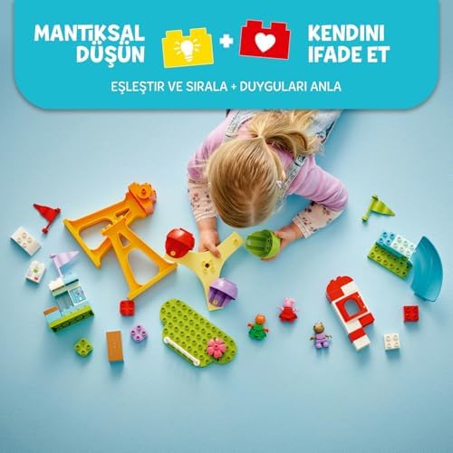 Alternative view of Lunapark 10453-2 Yaş ve Üzeri Kız ve Erkek Çocuklar için Dönme Dolap, Kaydırak, Meyve Suyu Barı ve Köpek ve Kedi Dahil 3 Figür İçeren Yaratıcı Oyuncak Yapım Seti (53 Parça)