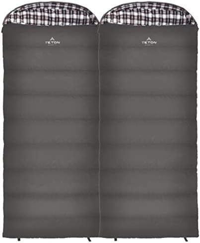 Alternative view of TETON Sports Fahrenheit Standart Uyku Tulumu; Aile Kampı için Harika, Gri Pamuk Astar, 203 cm x 83 cm, Normal / 0F/-18C Sol Fermuar