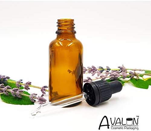 20 ml boş amber cam şişe siyah damlalık pipetli aromaterapi, sanat, el sanatları, ilk yardım, göz damlası, kulak damlası vb. için
