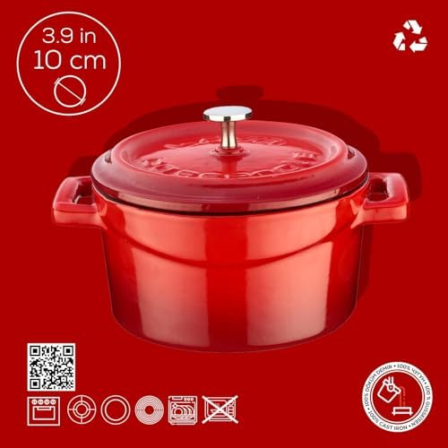 Alternative view of Metal Döküm Mini Tencere, 10 cm, 0.35 L Hacim, Kırmızı