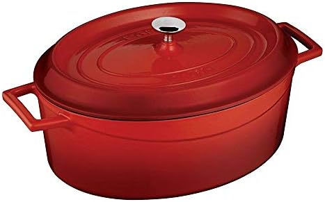 Alternative view of Emailierten dökme demir oval Dutch Oven – 4 – 1/4, Obsidian Siyah, dökme demir, Kırmızı, 5