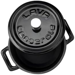 Metal Döküm Mini Tencere, 10 cm, 0.35 L Hacim, Siyah