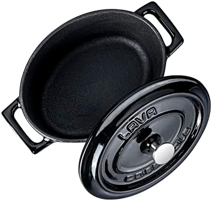Metal Oval Mini Tencere, Siyah