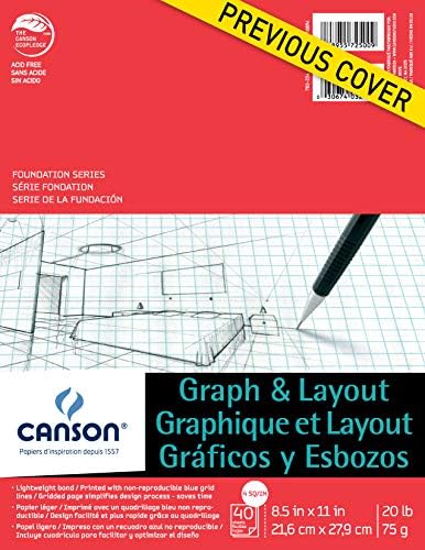 Sanatçı Serisi Grafik Kağıdı, 4x4 Mavi Izgara, 21,6x27,9 cm, 40 Yaprak, Katlanır Ped