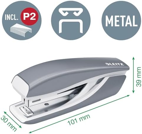 Nexxt mini delgeç ve zımba seti, 10 sayfaya kadar, P2 No. 10 zımba teli, inci beyazı, WOW, 55612001