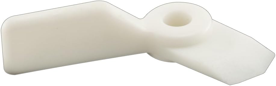 L 5851 Vidalı Ekran Düğmeleri, Beyaz Plastik (8'li Paket)