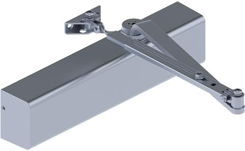 Alternative view of Hager 5200 Serisi Alüminyum İnce Gövde 1. Sınıf Ağır Hizmet Kapı Kapatıcı, Çok Montajlı, 1-6 Ayarlanabilir Yay Boyutu, Püskürtülen Alüminyum Kaplama