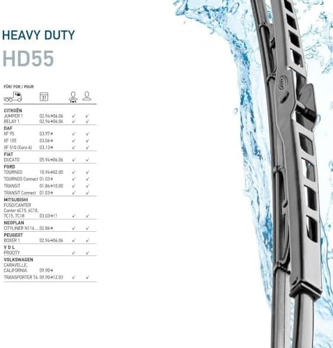 Silecek Süpürgesi - Hd55 - Kollu Silecek - Soldan Direksiyonlu Araçlar Için/Sağdan Direksiyonlu Araçlar Için - 22Inç - 550Mm - Önden - Miktar: 1 Wiper Blade 9XW 184 107-221